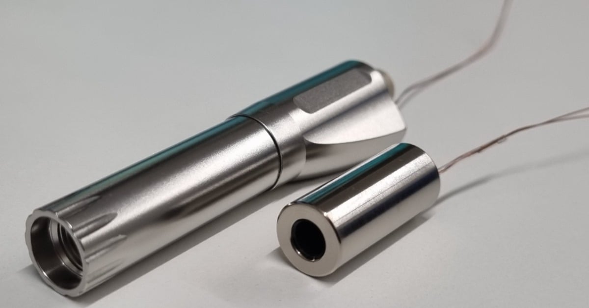 Gewikkelde spoel geproduceerd door de KUK Group, die in de behuizing gegoten is, voor de fabrikant van medische technologie Bürki inno med.