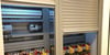 Transformer cabinet with roller shutter